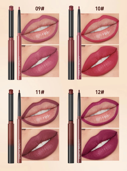 2025 New Matte Nude Lipstick Pen Long Lasting Lipliner Lip Pencil Waterproof Lip Liner Contour Sexy Red Lip