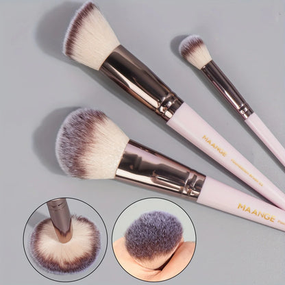 MAANGE 30pcs Professional Makeup Brush Set Foundation Concealers Eye Shadows Powder with Bag