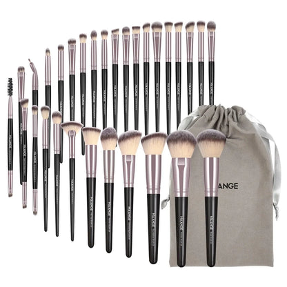 MAANGE 30pcs Professional Makeup Brush Set Foundation Concealers Eye Shadows Powder with Bag