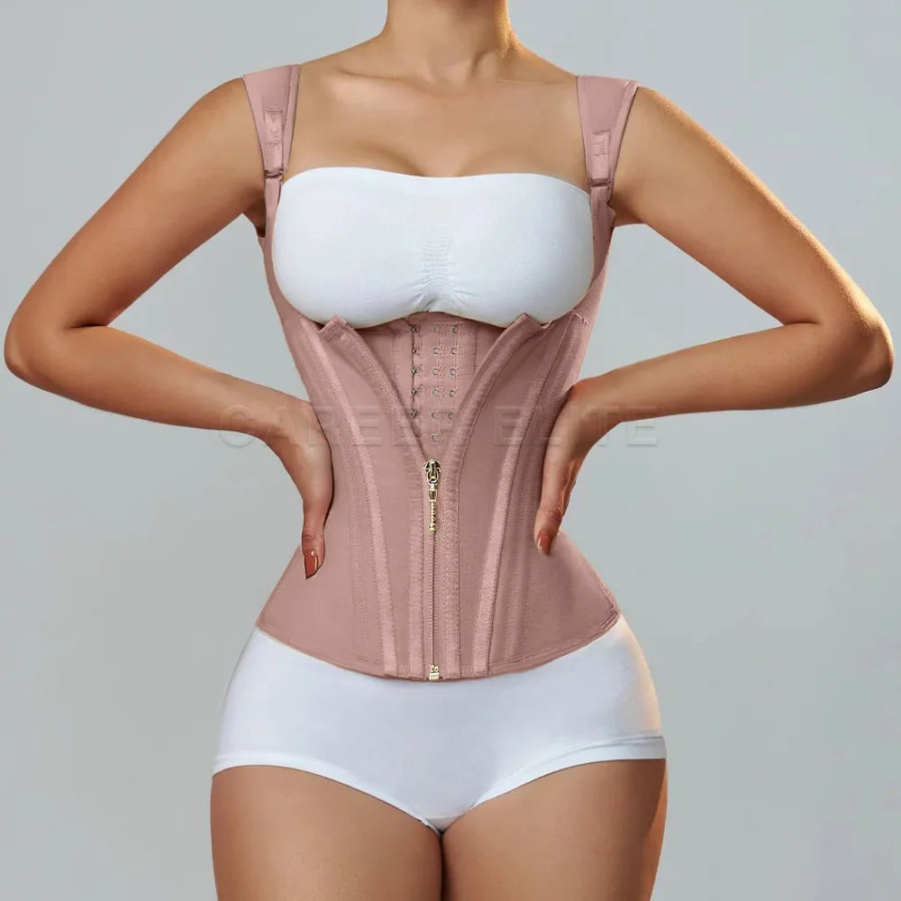 Fajas Waist Shapewear for Women Tummy Control Girdle Workout Shapewear with Adjustable Shoulder Strap