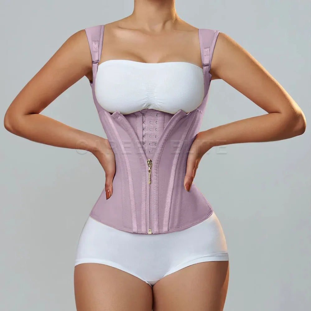 Fajas Waist Shapewear for Women Tummy Control Girdle Workout Shapewear with Adjustable Shoulder Strap