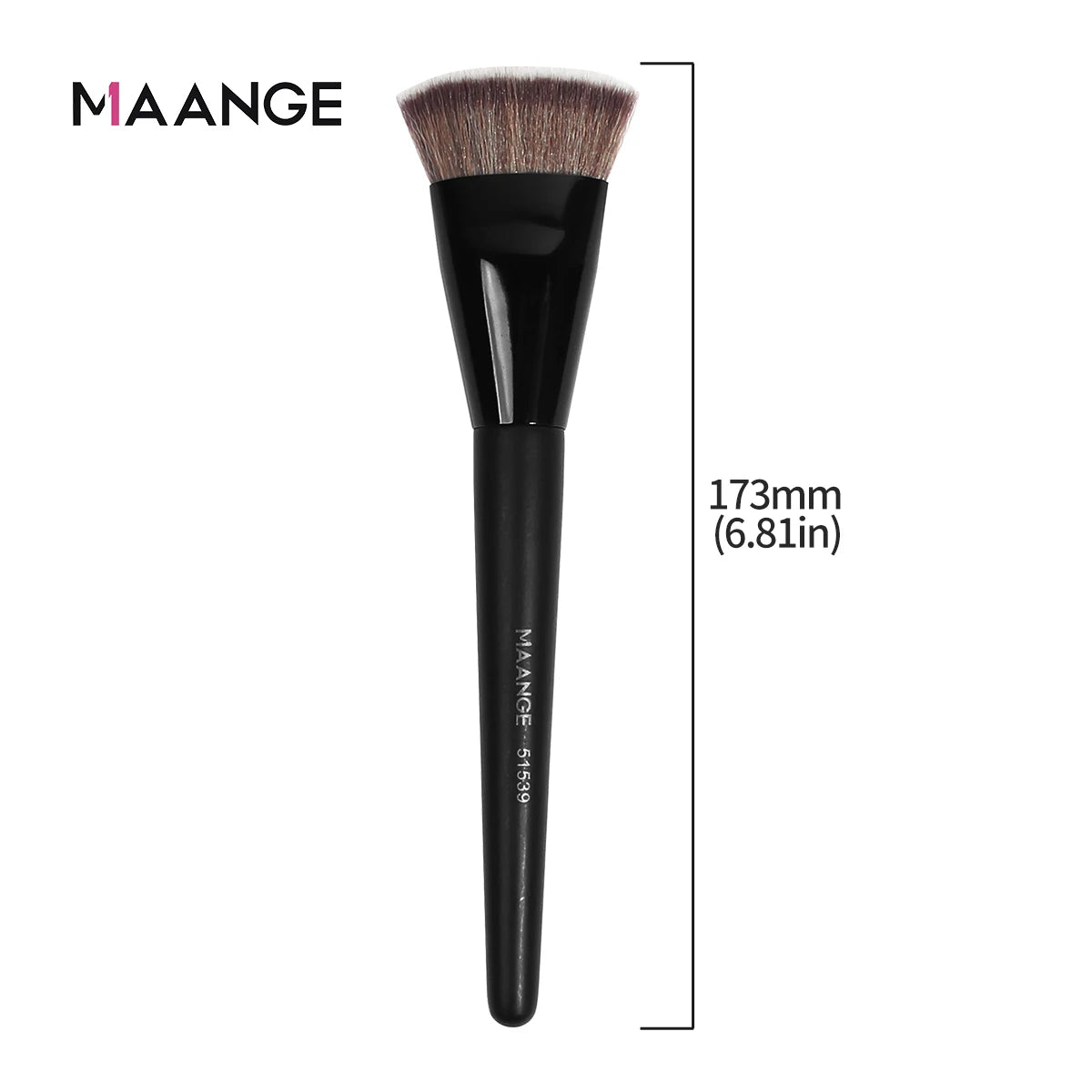 MAANGE Single Flat Round Tube Flat Head Foundation Concealer Brush