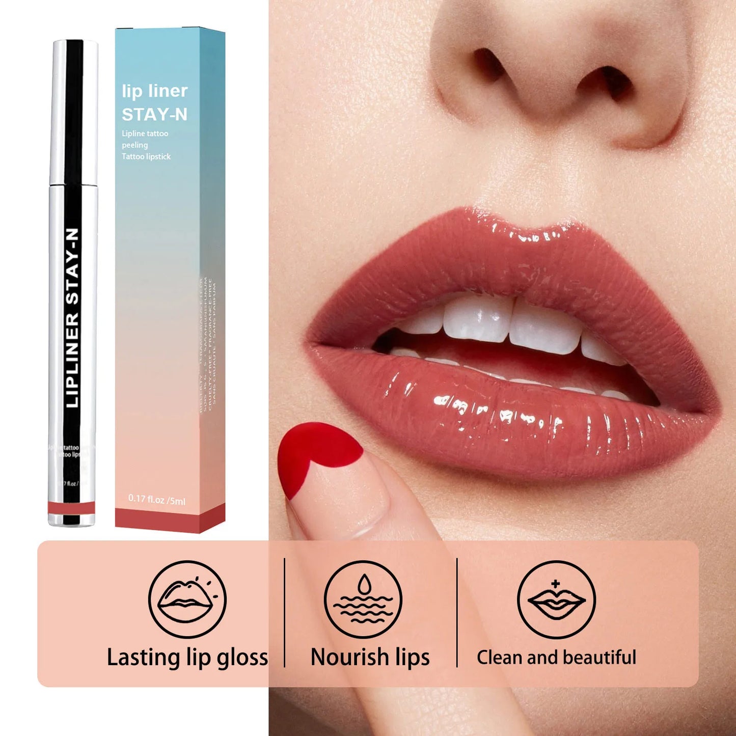 Tiktok Viral Detachable Lip Liner, Long Lasting Lip Stain Peel Off Lip Stain, Longwear And Pigmented Lip Pencil,