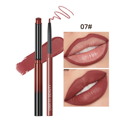 2025 New Matte Nude Lipstick Pen Long Lasting Lipliner Lip Pencil Waterproof Lip Liner Contour Sexy Red Lip