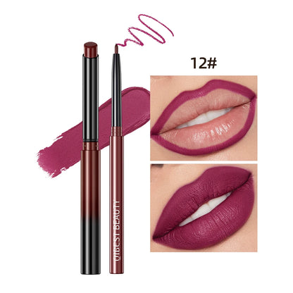 2025 New Matte Nude Lipstick Pen Long Lasting Lipliner Lip Pencil Waterproof Lip Liner Contour Sexy Red Lip