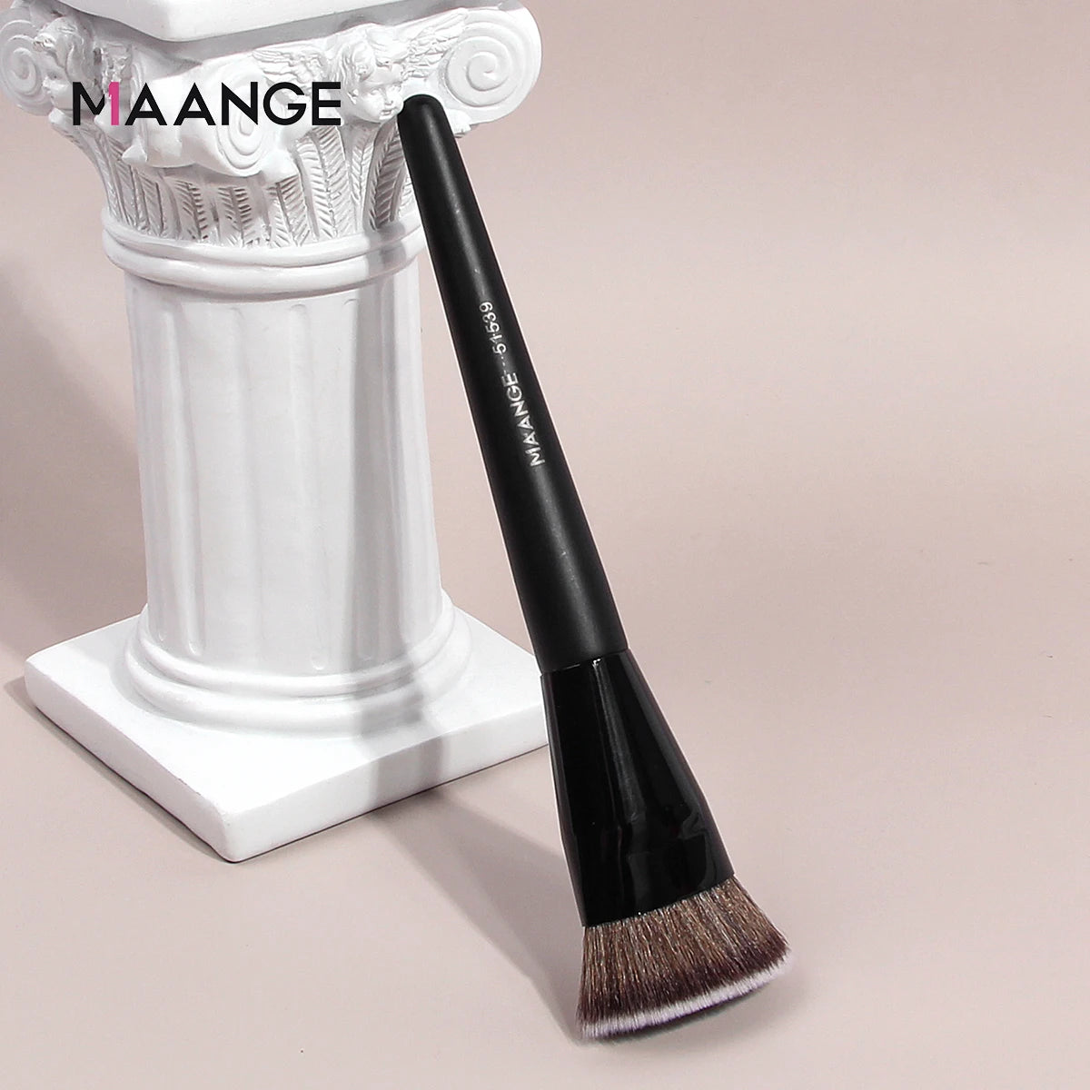 MAANGE Single Flat Round Tube Flat Head Foundation Concealer Brush