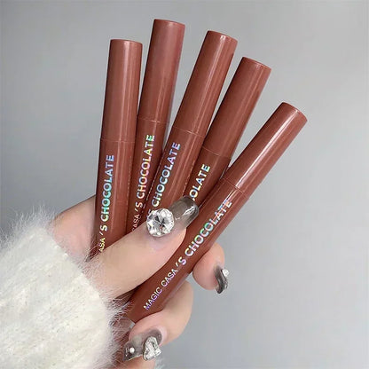 5pcs set NUDE Lipsticks Waterproof Lasting Non Sticky Lip Glaze Silky Smooth Nude Red Liquid Lipstick