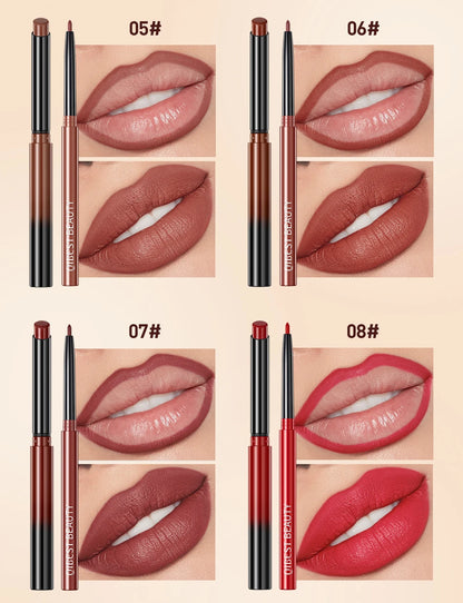 2025 New Matte Nude Lipstick Pen Long Lasting Lipliner Lip Pencil Waterproof Lip Liner Contour Sexy Red Lip