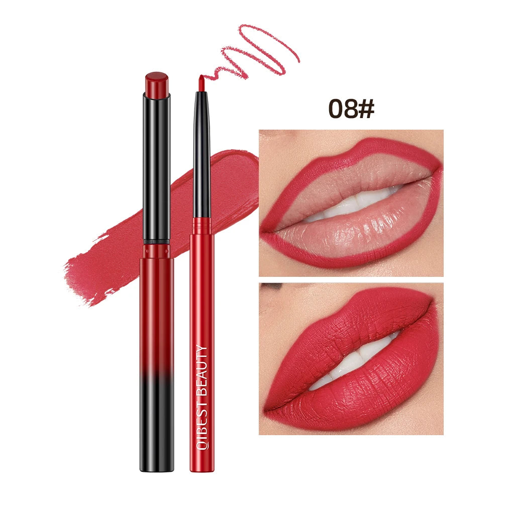 2025 New Matte Nude Lipstick Pen Long Lasting Lipliner Lip Pencil Waterproof Lip Liner Contour Sexy Red Lip