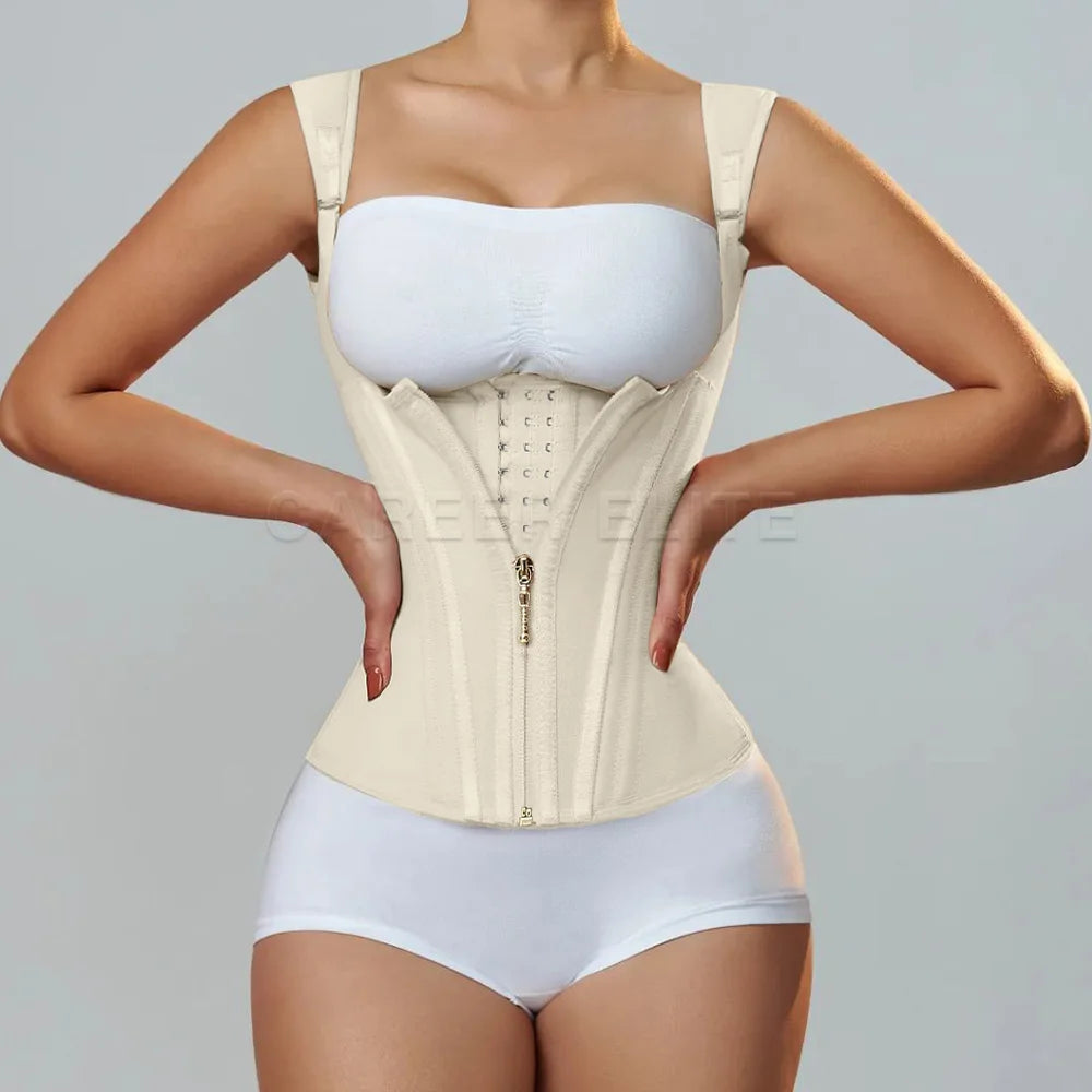 Fajas Waist Shapewear for Women Tummy Control Girdle Workout Shapewear with Adjustable Shoulder Strap