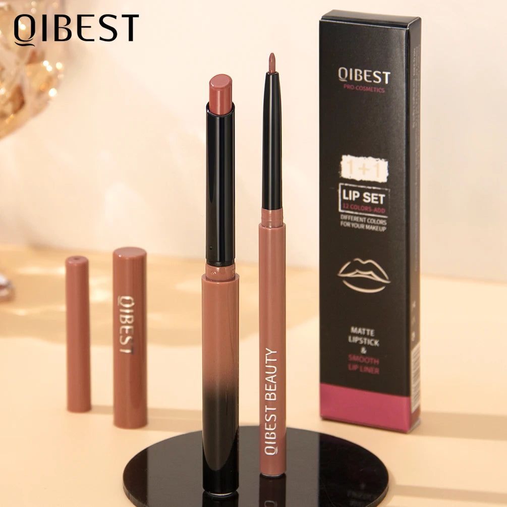 2025 New Matte Nude Lipstick Pen Long Lasting Lipliner Lip Pencil Waterproof Lip Liner Contour Sexy Red Lip