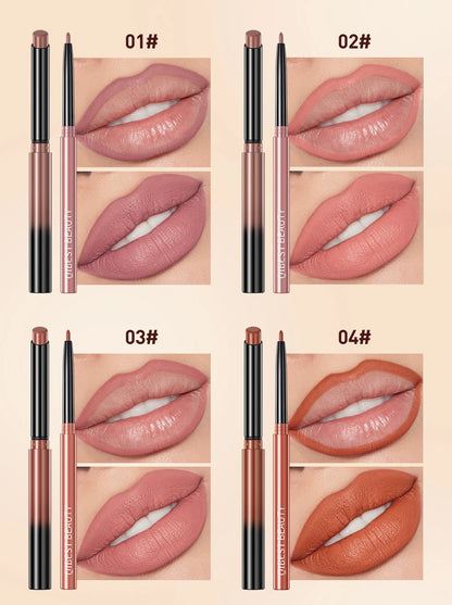 2025 New Matte Nude Lipstick Pen Long Lasting Lipliner Lip Pencil Waterproof Lip Liner Contour Sexy Red Lip