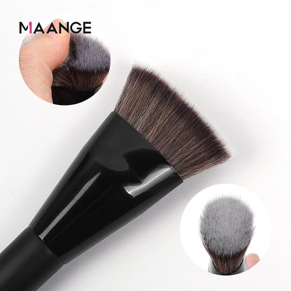 MAANGE Single Flat Round Tube Flat Head Foundation Concealer Brush