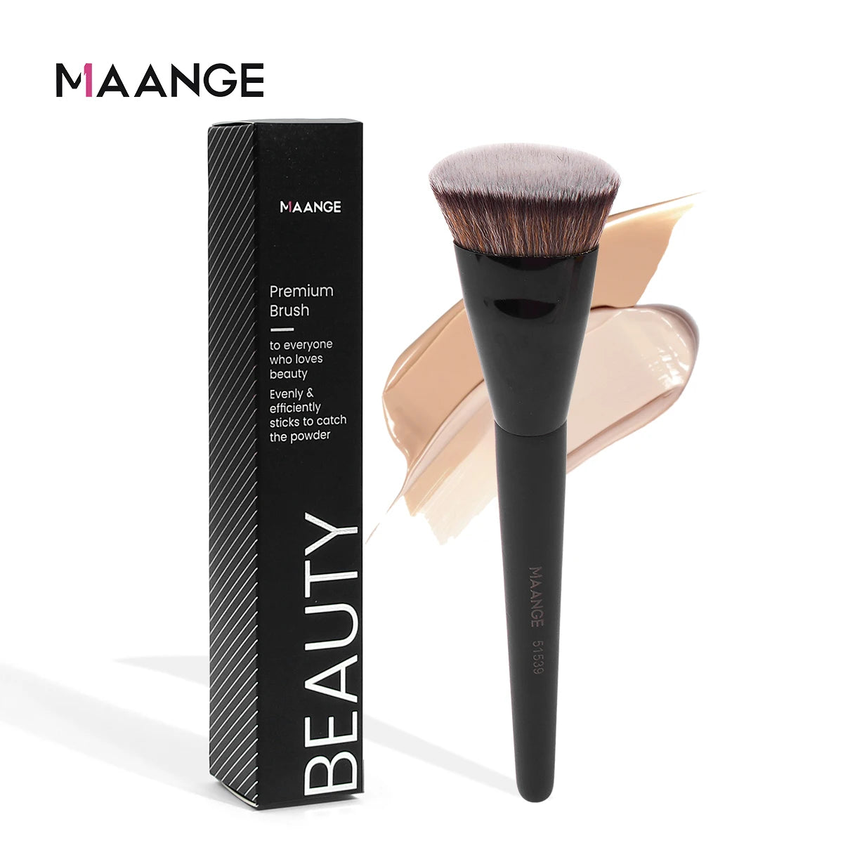 MAANGE Single Flat Round Tube Flat Head Foundation Concealer Brush