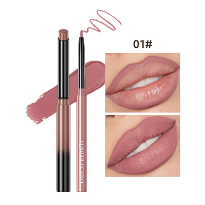 2025 New Matte Nude Lipstick Pen Long Lasting Lipliner Lip Pencil Waterproof Lip Liner Contour Sexy Red Lip
