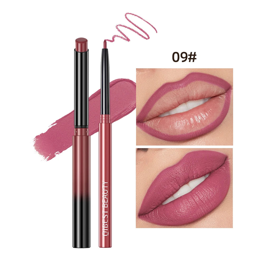 2025 New Matte Nude Lipstick Pen Long Lasting Lipliner Lip Pencil Waterproof Lip Liner Contour Sexy Red Lip