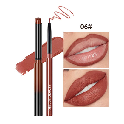 2025 New Matte Nude Lipstick Pen Long Lasting Lipliner Lip Pencil Waterproof Lip Liner Contour Sexy Red Lip