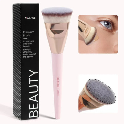 MAANGE Single Flat Round Tube Flat Head Foundation Concealer Brush